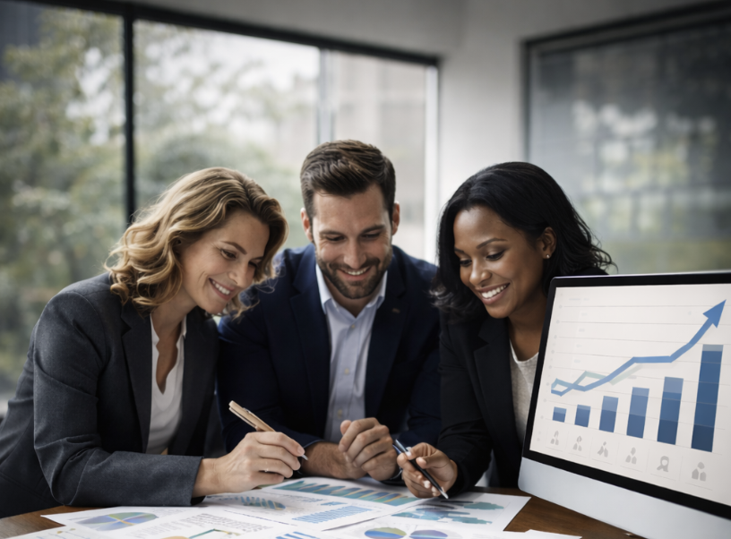 Real estate professional planning business growth