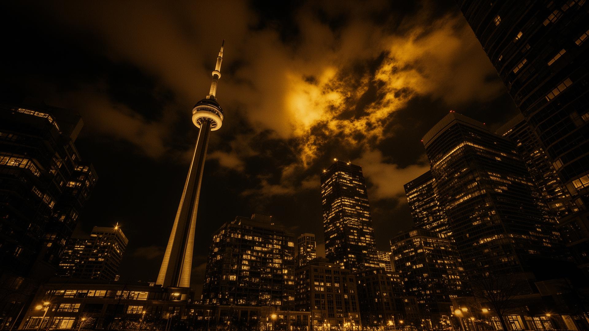 Toronto skyline at night